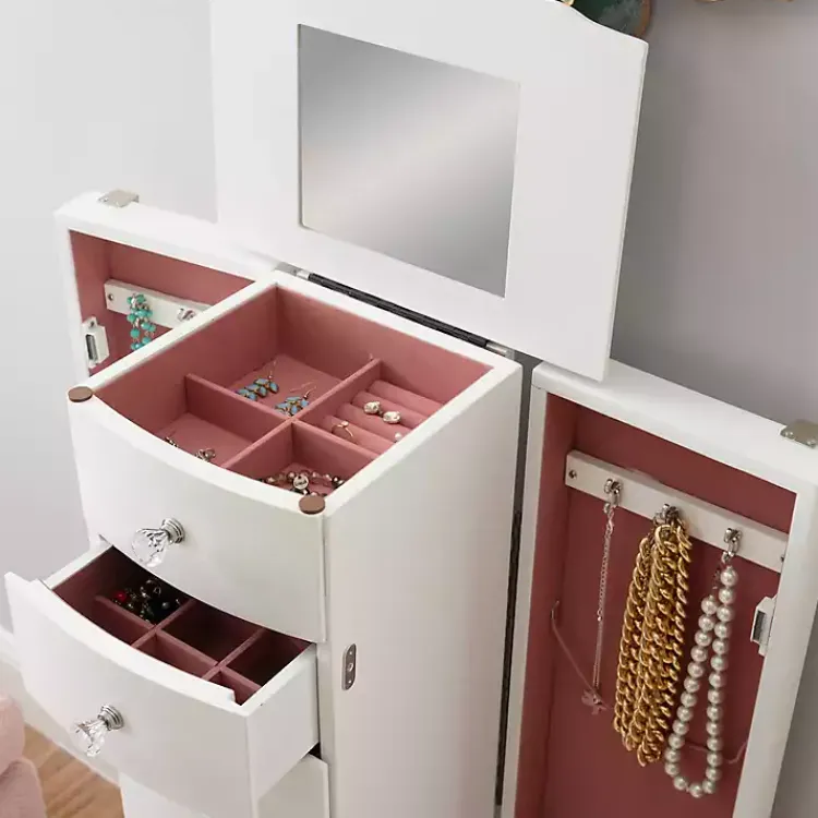 Kirklands Home 5-Drawer Jasmine Petite Jewelry Armoire White Discount