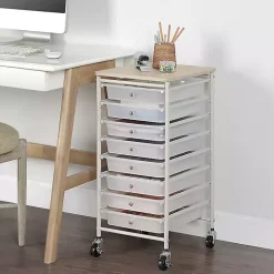Kirklands Home 8-Drawer Rolling Storage Cart White Hot