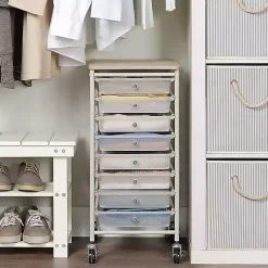 Kirklands Home 8-Drawer Rolling Storage Cart White Hot