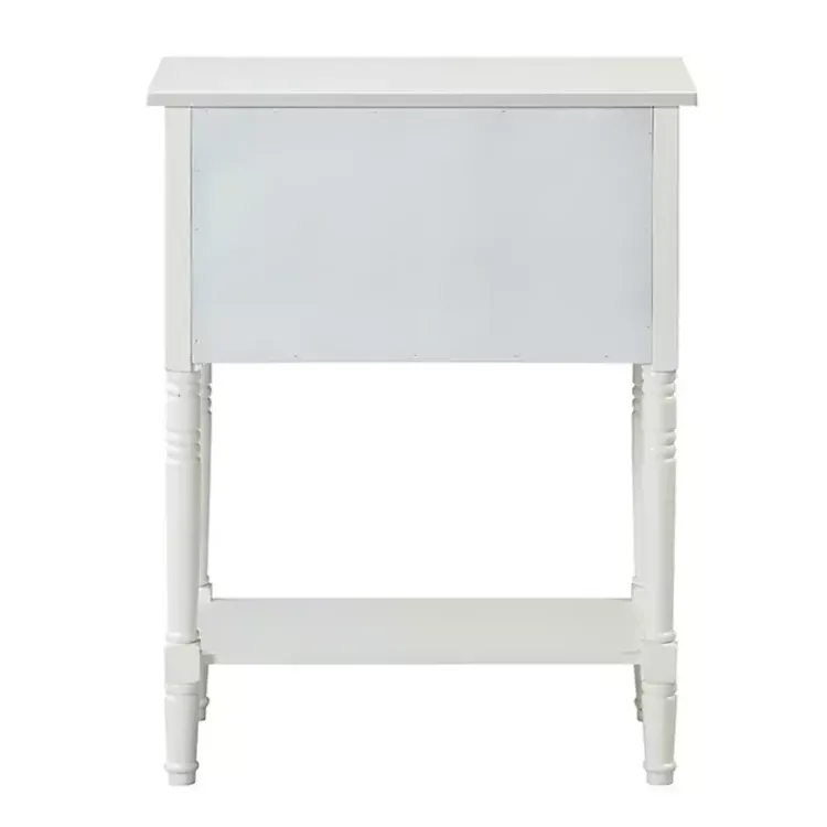 Kirklands Home 3-Drawer Turned Legs Accent Table White Best