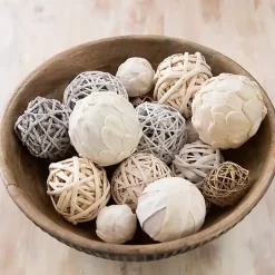 Bowl Filler>Kirklands Home White Dried Orb Bag