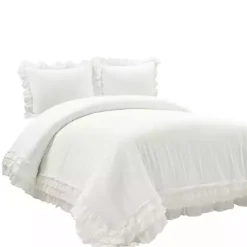 Kirklands Home Ella Ruffle 3-pc. King Duvet Set White Sale