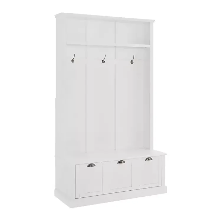 Kirklands Home White Ellison Hall Tree with Storage Bench Outlet