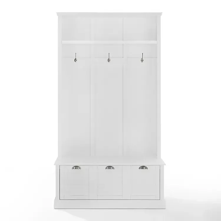 Kirklands Home White Ellison Hall Tree with Storage Bench Outlet