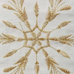 Kirklands Home White Embroidered Snowflakes Table Runner Hot