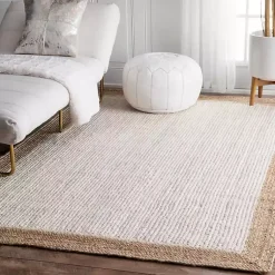 Kirklands Home White Eugene Woven Area Rug, 8x10 Outlet
