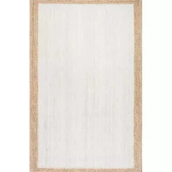 Kirklands Home White Eugene Woven Area Rug, 8x10 Outlet