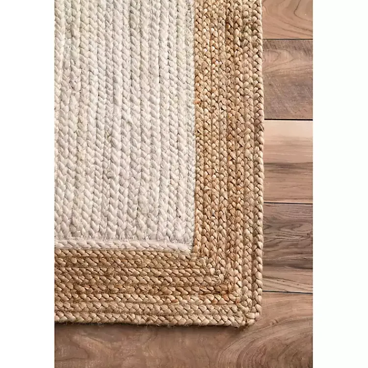 Kirklands Home White Eugene Woven Area Rug, 8x10 Outlet