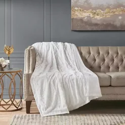 Blankets & Throws>Kirklands Home Faux Fur Oversized Throw White
