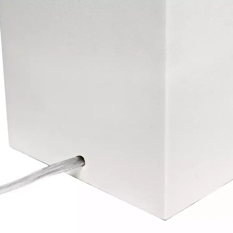 Kirklands Home Faux Leather Charging Table Lamp White Hot