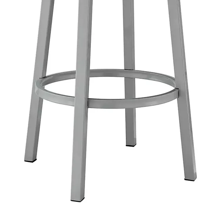 Kirklands Home Faux Leather Lorin Swivel Counter Stool White Discount