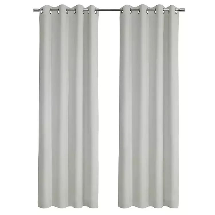 Kirklands Home Faux Suede Blackout Curtain Panel, 84 in. White Clearance