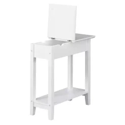 Kirklands Home Flip Top Charging Accent Table White Sale