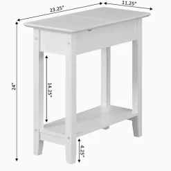 Kirklands Home Flip Top Charging Accent Table White Sale