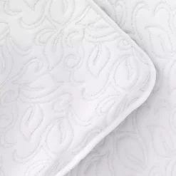Kirklands Home Floral Stitch 3-pc. Queen Quilt Set White Outlet