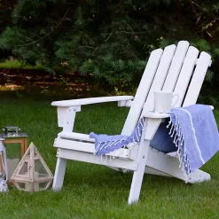 Kirklands Home Folding Wooden Adirondack Chair White Outlet