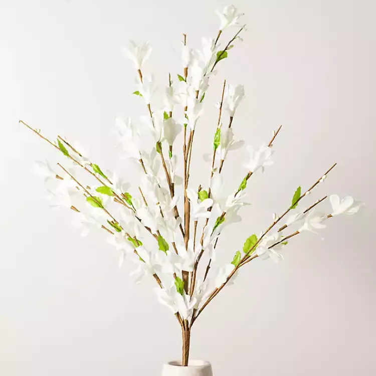 Stems & Bouquets>Kirklands Home Forsythia Stem, 30 in. White