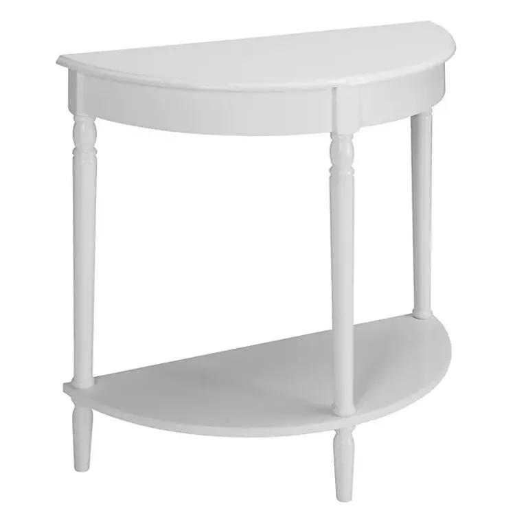 Kirklands Home French Country Half Round Console Table White Online