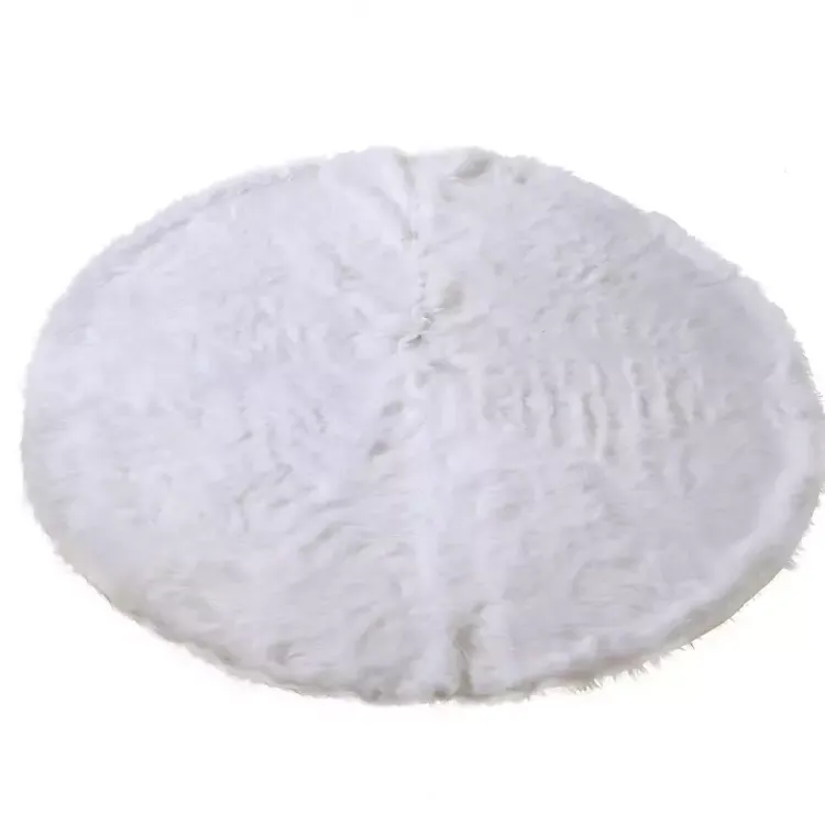 Christmas Tree Skirts & Collars>Kirklands Home Fur Christmas Tree Skirt White