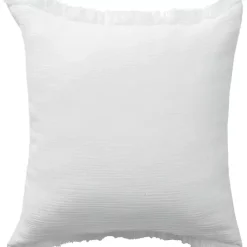 Pillows>Kirklands Home Gauze Organic Fringe Throw Pillow White