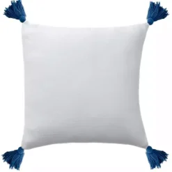 Pillows>Kirklands Home Gauze Organic Tassel Throw Pillow White