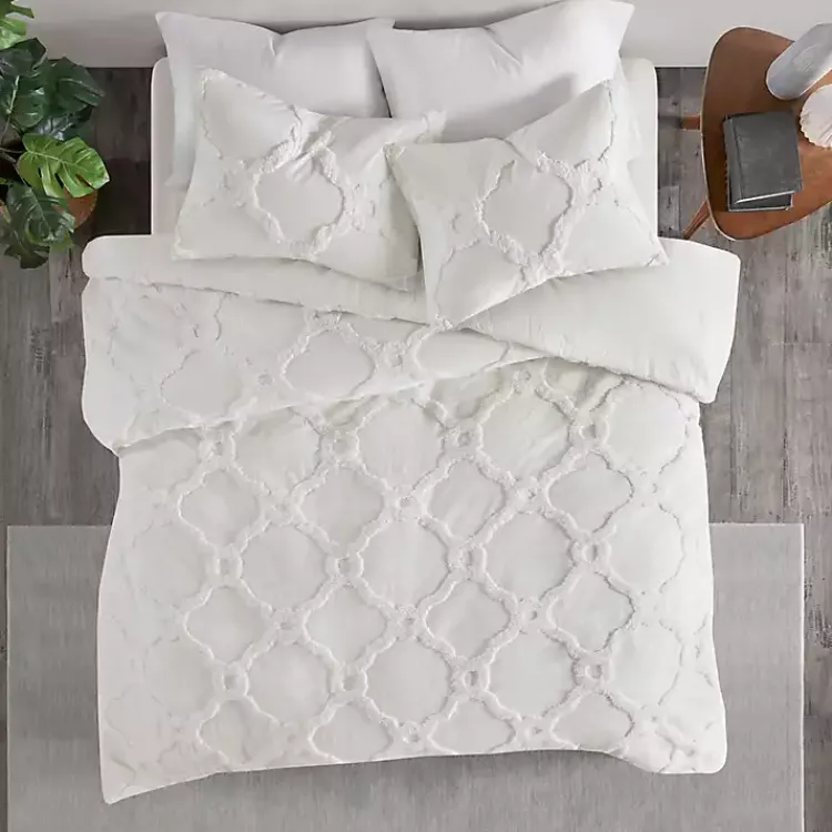 Kirklands Home Geometric California King 3-pc Comforter Set White Clearance