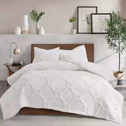 Kirklands Home Geometric Full/Queen 3-pc. Comforter Set White Outlet