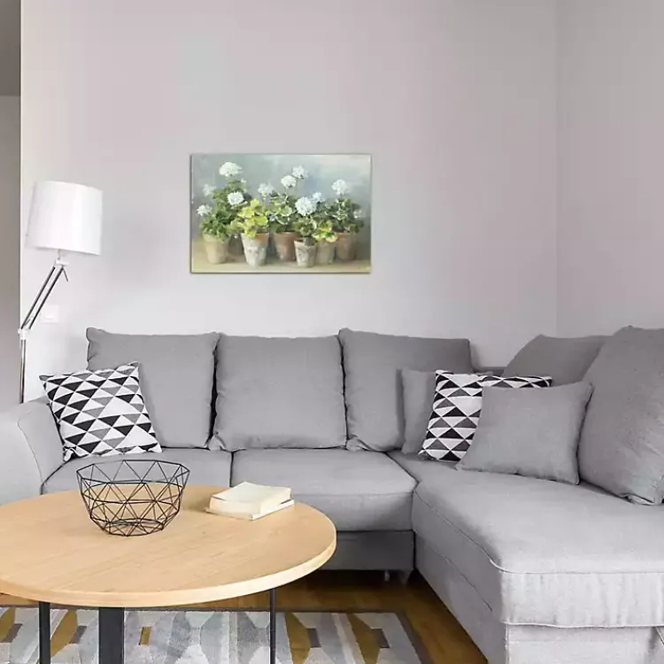 Kirklands Home White Geraniums Canvas Art Print, 40x26 in. Clearance