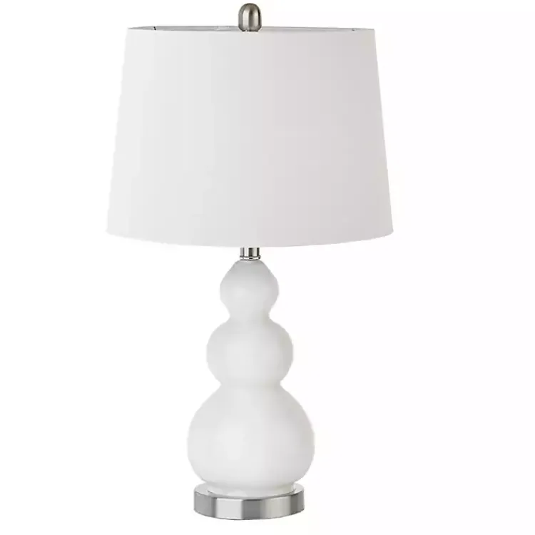 Kirklands Home Glass Covey Table Lamps, Set of 2 White