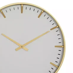 Kirklands Home Glass Frame Gold Accent Wall Clock White Online