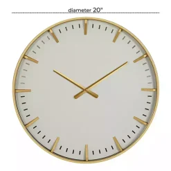 Kirklands Home Glass Frame Gold Accent Wall Clock White Online