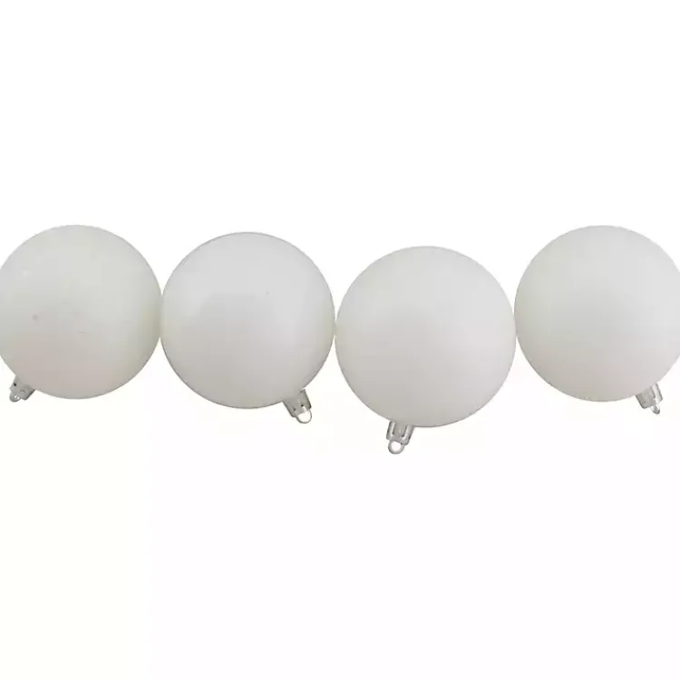 Christmas Ornaments>Kirklands Home Glitter Shatterproof Ornaments, Set of 60 White