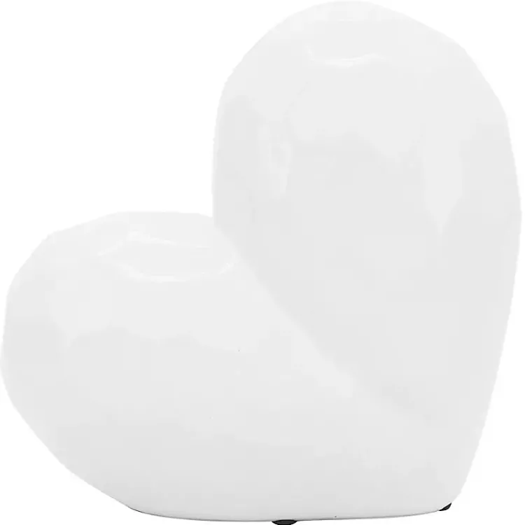 Statues & Figurines>Kirklands Home Heart Figurine White