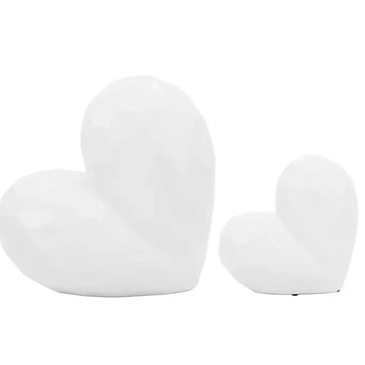 Statues & Figurines>Kirklands Home Heart Figurine White