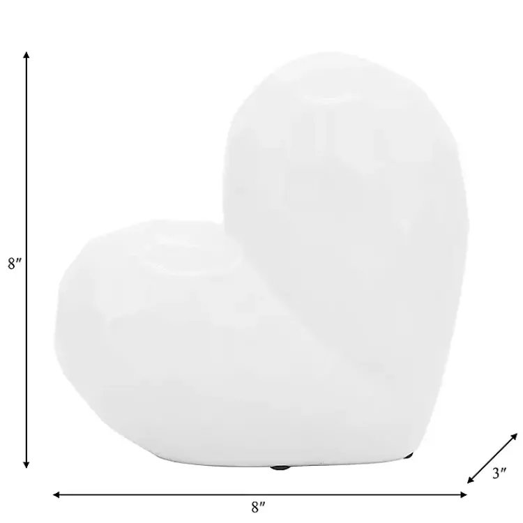 Statues & Figurines>Kirklands Home Heart Figurine White