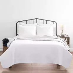 Kirklands Home Herringbone Quilted 3-pc. King Coverlet Set White