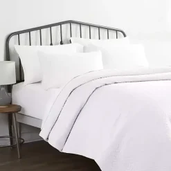 Kirklands Home Herringbone Quilted 3-pc. Queen Coverlet Set White Online