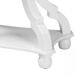 Kirklands Home Hourglass Wood Accent Table White