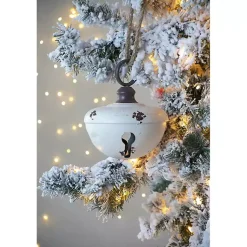 Christmas Ornaments>Kirklands Home Iron Bell Christmas Ornament White