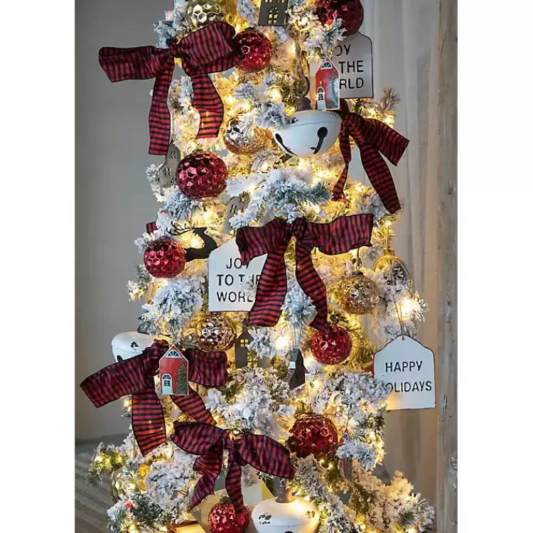 Christmas Ornaments>Kirklands Home Iron Bell Christmas Ornament White