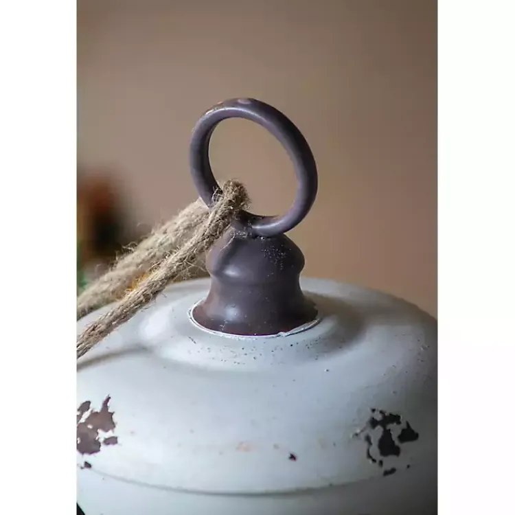 Christmas Ornaments>Kirklands Home Iron Bell Christmas Ornament White