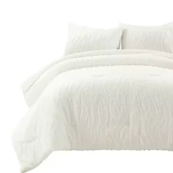 Kirklands Home Jacquard Wave 3-pc. King Comforter Set White Best