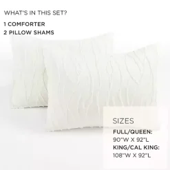 Kirklands Home Jacquard Wave 3-pc. King Comforter Set White Best