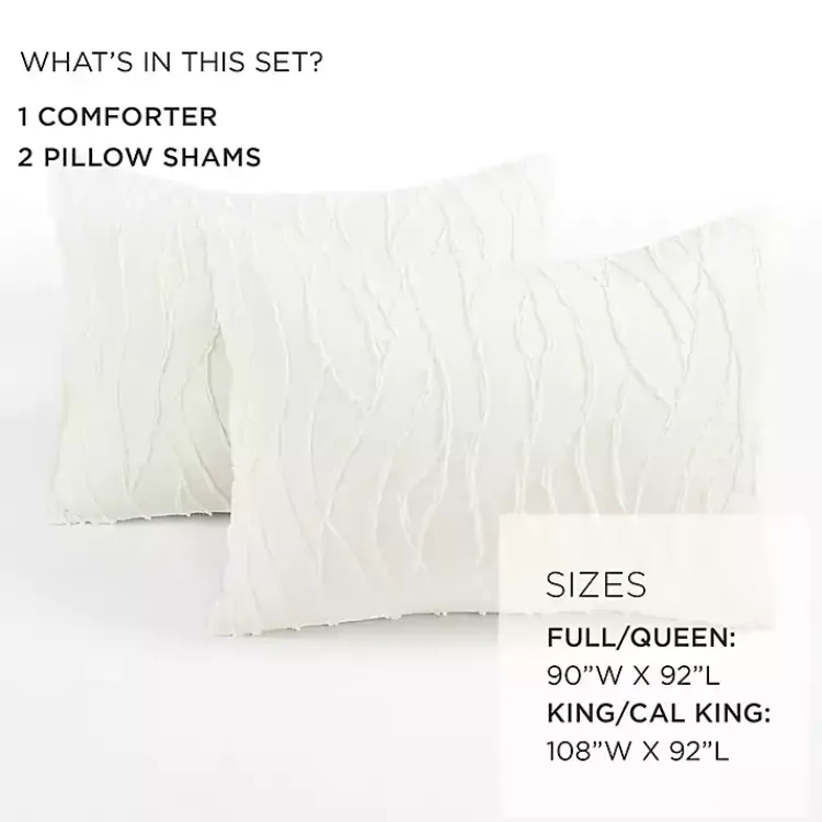 Kirklands Home Jacquard Wave 3-pc. King Comforter Set White Best