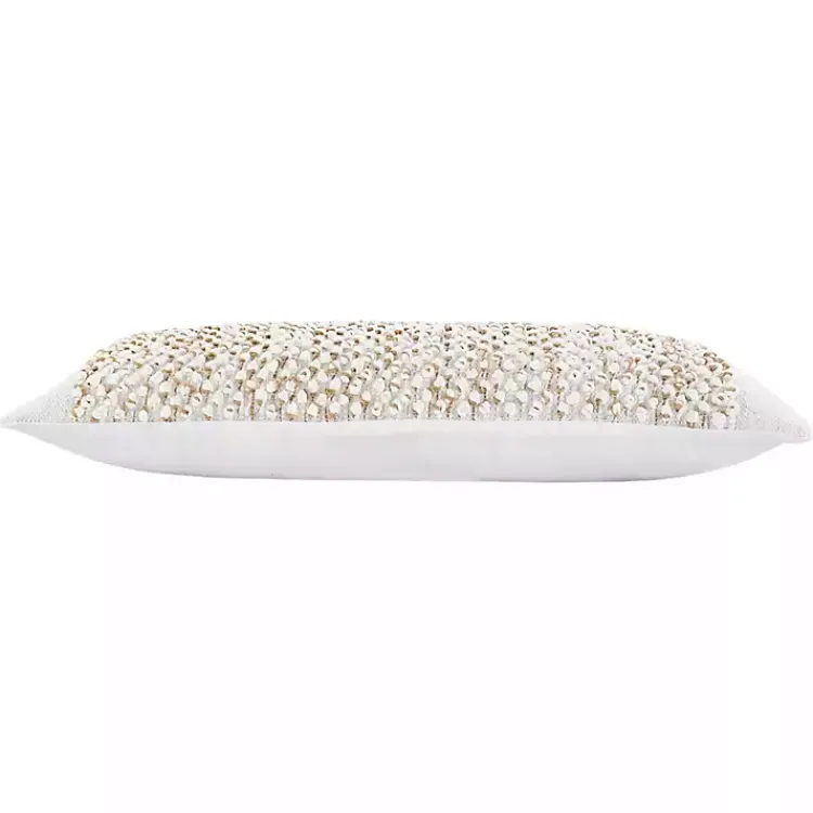 Pillows>Kirklands Home Jute Hand Knotted Lumbar Pillow White