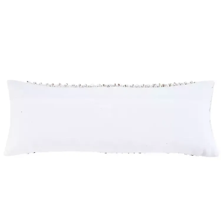 Pillows>Kirklands Home Jute Hand Knotted Lumbar Pillow White