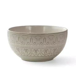 Kirklands Home Lace Embossed 16-pc. Dinnerware Set White Hot
