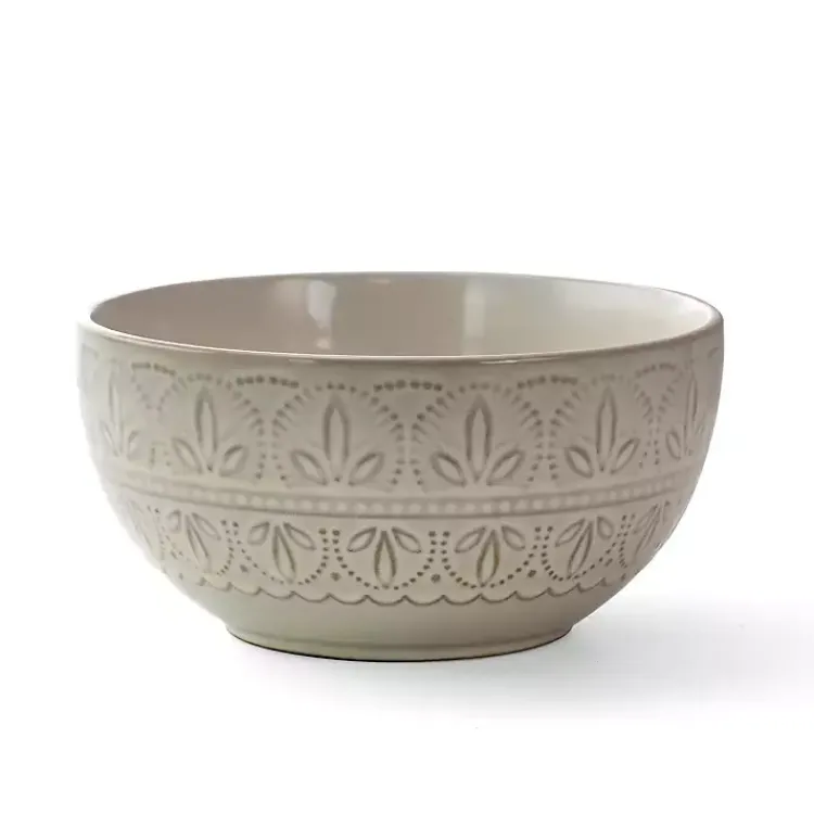 Kirklands Home Lace Embossed 16-pc. Dinnerware Set White Hot