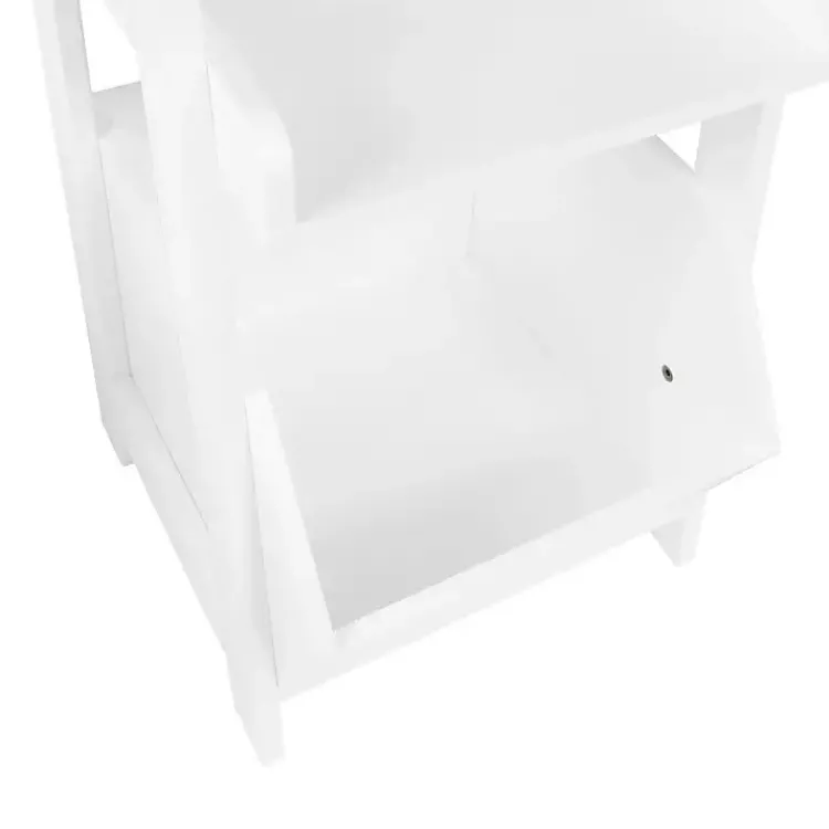 Kirklands Home Ladder Shelf with Cubby, 13 in. White Hot