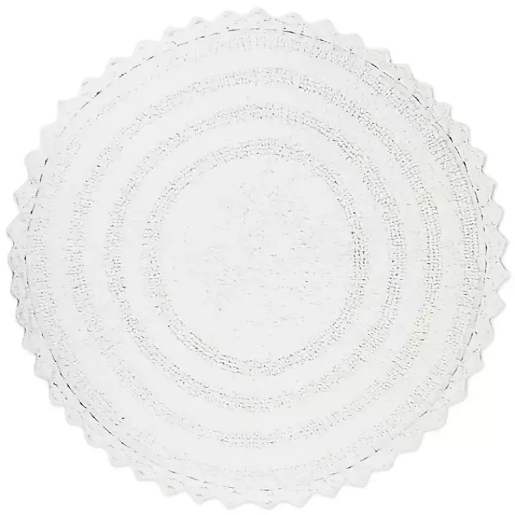 Kirklands Home Large Crochet Round Bath Mat White Online